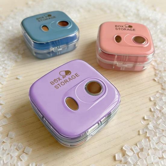 Yousheng Portable Pill Box, 8 Compartment Travel Pill Organizer, Sealing Waterproof Dustproof Medicine Case, for Daily Supplements And