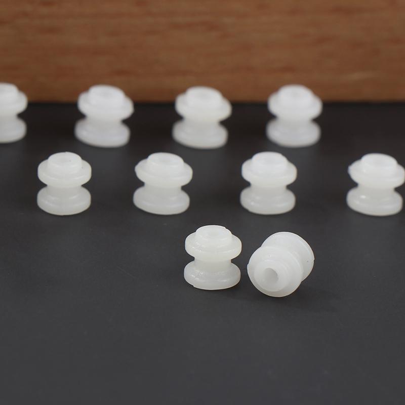 10Pcs Pulley Gear Micro Plastic Wheel White Pulley Wheel Fit Dc Motor Shaft 2Mm Toy Model