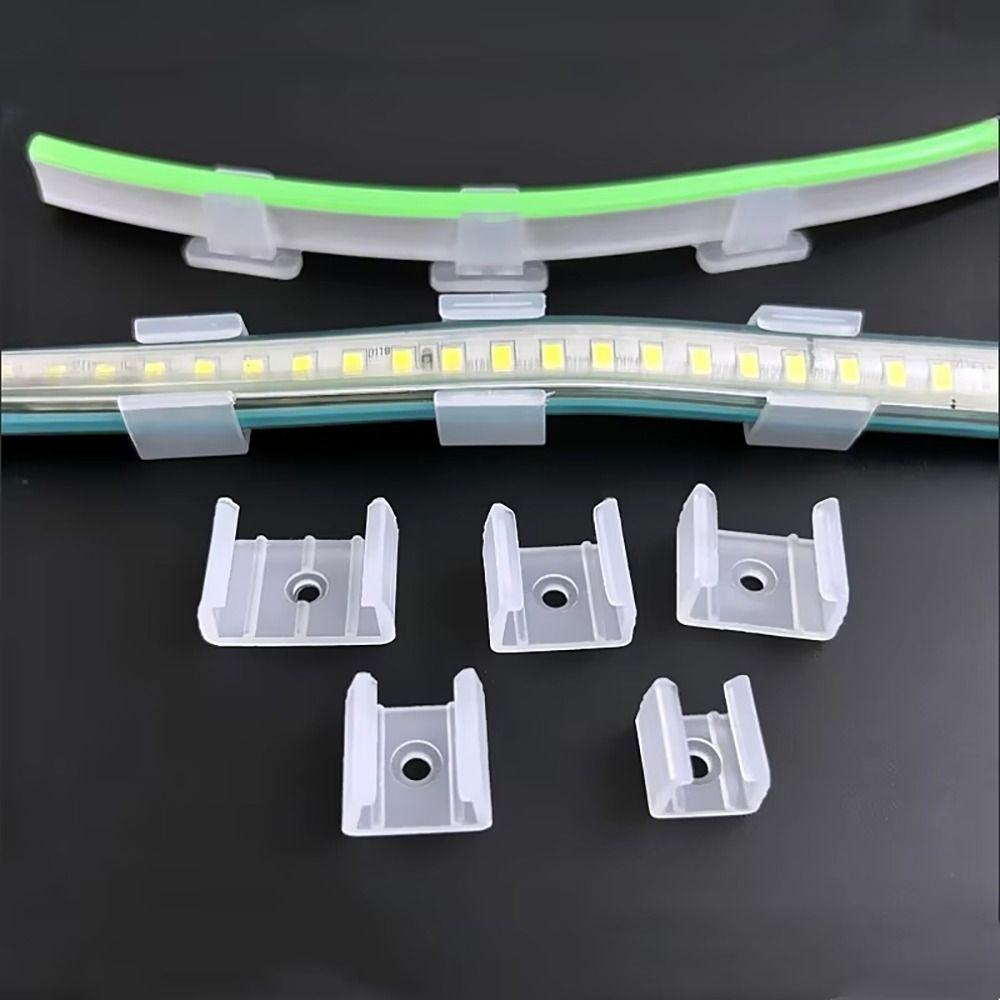 100Pcs 220V Flexible COB LED Strip Fixed Clips  For Fixing 2835 Neon Light