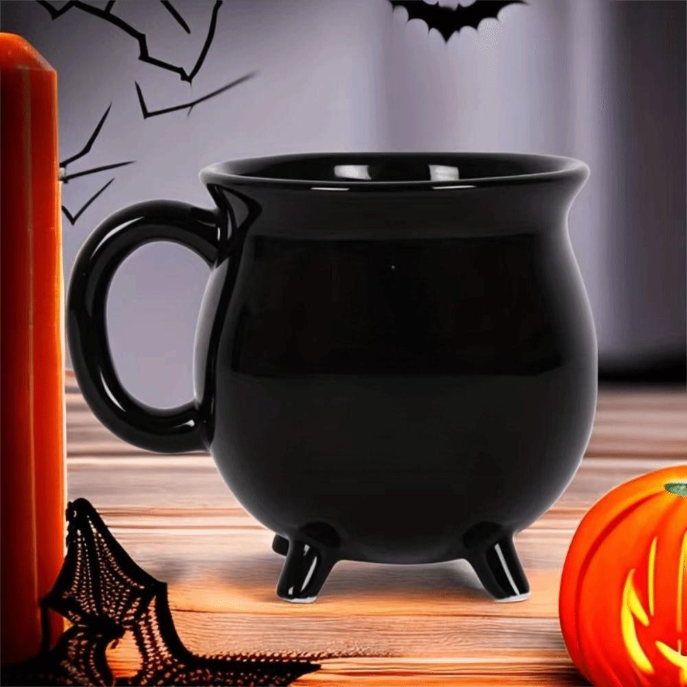400ml Capacity Halloween Mug Anti-scald Handle Wizard Magic Jar Mug Afternoon Tea
