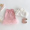Girls Bowknot Princess Dress Summer Solid Color Tulle Dress Toddler Fashion Outfit for Kids