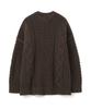 MILLO WOMEN Cable Stitch Pullover Knit [Brown]