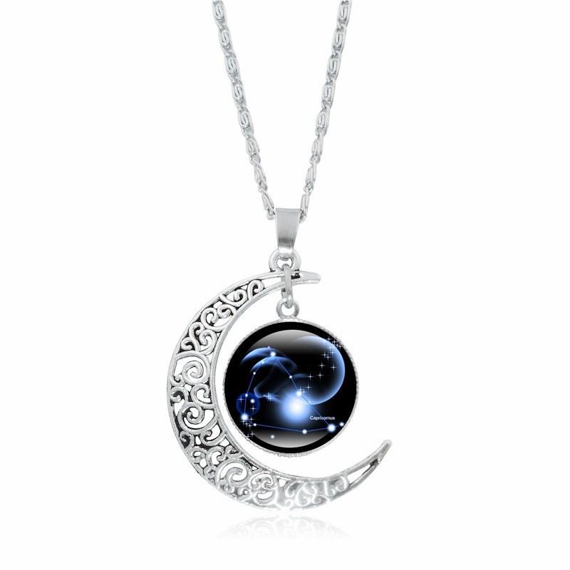 12 Constellation Moon Necklace GiftS for Mom Present for Women Her Girls