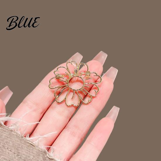 Multi-purpose Brooch Women Smooth Surface Hollow Sun Flower Design Lapel
