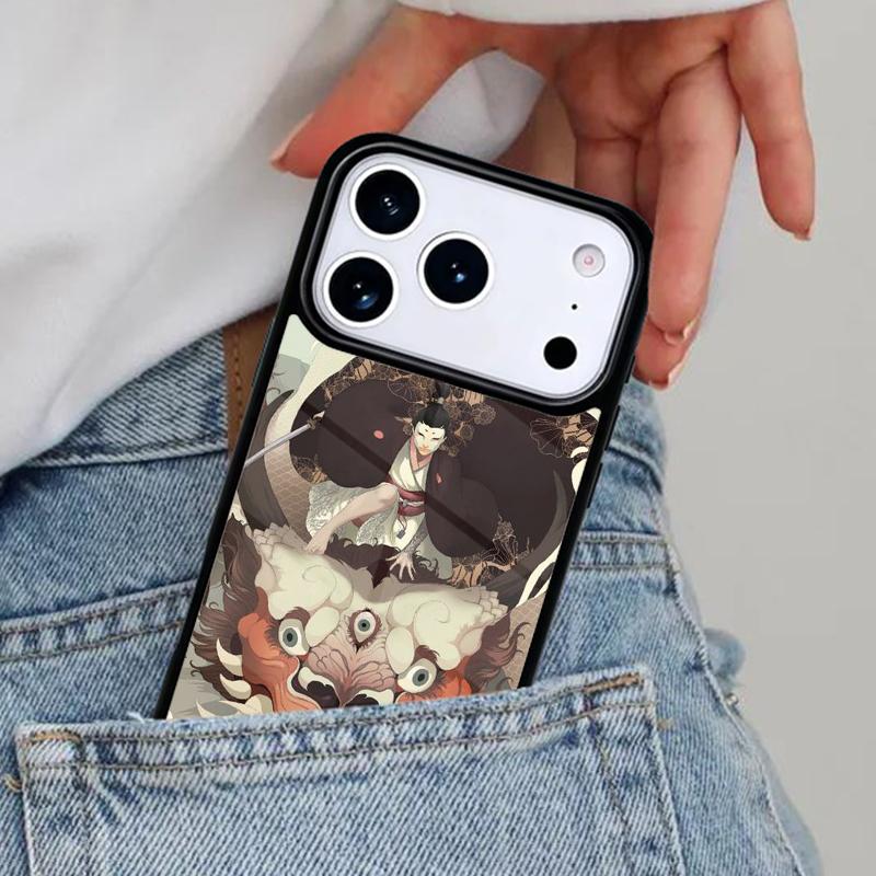 Japan Samurai Art TPU Phone Case for iPhone 16e 15 14 13 12 17 Pro Max Plus Air 17pro Cover Coque