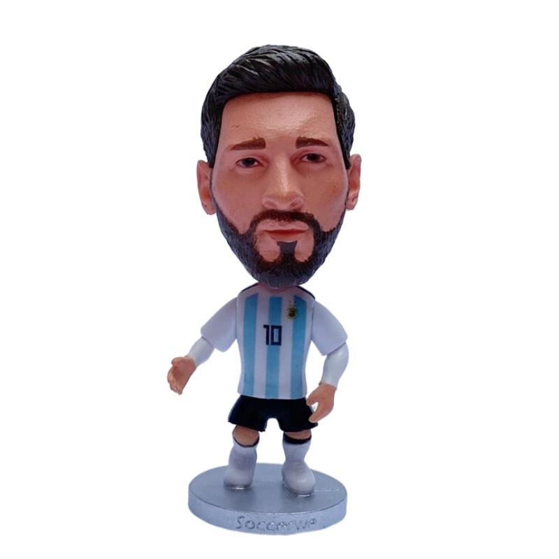 Collectible Football Star Figures Real Madrid Cristiano Ronaldo Lionel Messi Neymar Salah синий