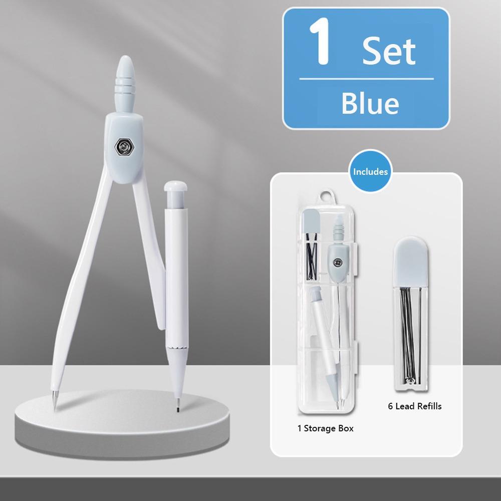8PCS/Set Transparent Ruler Compasses Set Plastic Drawing Tool Multi-Function Protractor Students