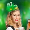 Opaska na głowę na święto św. Patryka, cekiny, mini zielona czapka, obręcz do włosów, opaski na głowę z koniczyną, irlandzkie akcesoria do włosów