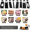 10Pcs DIY Sushi Maker Set - Includes Plastic Sushi Roller, Rice Mold, Spreader, and Kitchen Tools - Perfect for Home Cooking