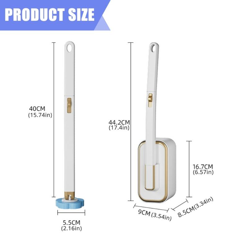 Practical Toilet Bowl Brush with Replaceable Brush Head Bathroom Toilet Washing Brush Toilet Cleaning Tool Easy to Clean