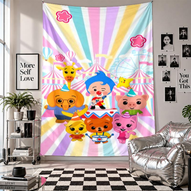 Wall TapestryEl Payaso Plim Plim Art Hanging Cloth Decorative Background Cover for Room Decoration