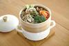 Fuji Enamel [Authentic] White Enamel Pot with Steamer, Steamer and Pot Compatible, Steamer and Pot Functions