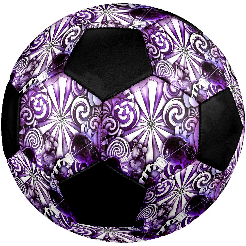 1pc Purple Candy Kaleidoscope Outdoor Sports Football, Size 5, Comfortable And Durable Feel,Gift Yy46