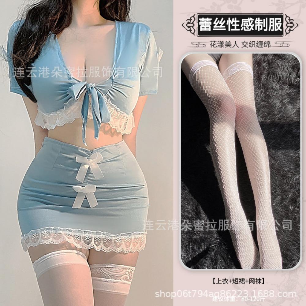 Wholesale Sex Uniform Passion Sexy Secretary Split Suit Nightclub Hip Skirt Underwear Student JK Uniform