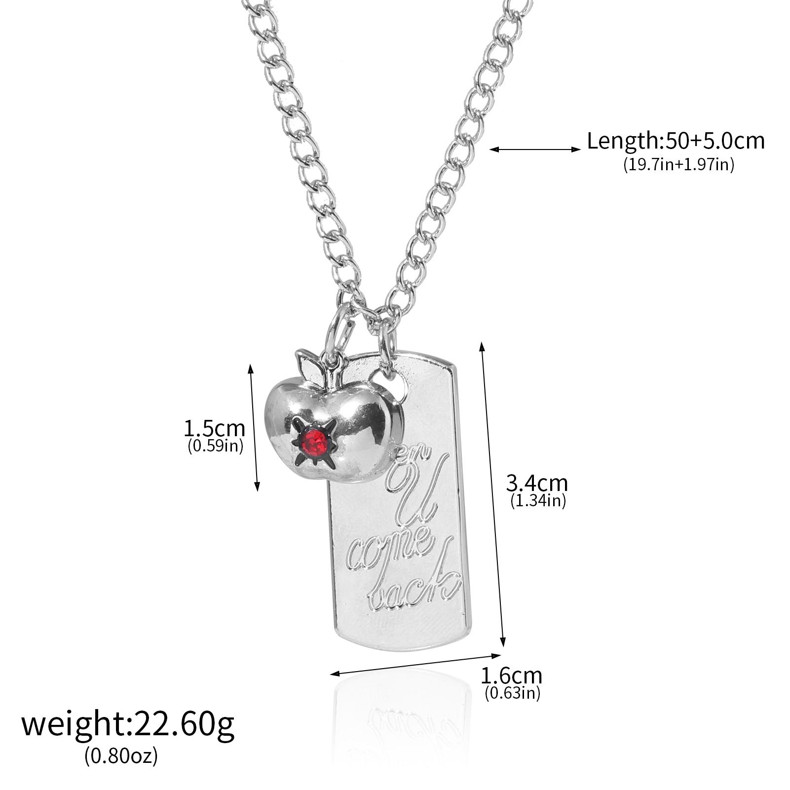 

Игровое ожерелье Caleb Косплей Унисекс Apple When U Come Back Подвеска Чокер Реквизит Аксессуары Подарки Ювелирные изделия