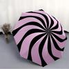 1pc Swirl Pattern Automatic Folding Umbrella Portable Collapsible 8-Rib Umbrella for All Seasons, Casual Outdoor Accessory, Perfect