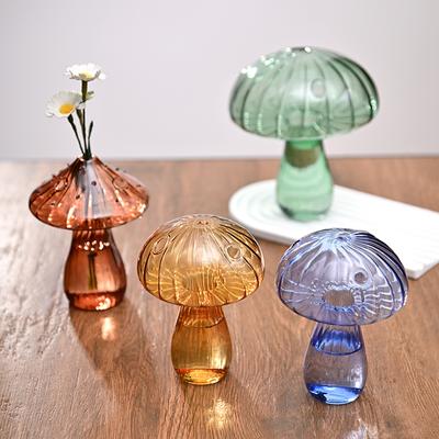 Vază cu flori din sticlă cu ciuperci Vază hidroponică decorativă Vază cu flori Decor pentru cameră Decorare pentru birou Ornament DIY Decor sticle