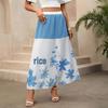Summer 2026 High Waist A-Line Color Block Skirt for Women