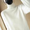 Dames Høst Vinter Koreansk Stil Løs Høy Hals Ensfarget Raglanermer Kort Pullover Strikket Baseplagg