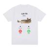 Cah Fih Meme TShirt Funny Calling Cat Fish Hybrid Meme T Shirt Absurd Humor Internet Culture Gift Short Sleeves Tshirts