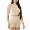 Yoga Clothes Women's Suit, High-end Sense Summer Gathering, Showing Chest, Slim and Thin Fitness, Running Yoga Two-piece Set
