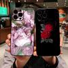 For Xiaomi Redmi 15C 15 A4 A5 9A 9T 10A 10C 9C NFC Note 11 9 8 10 Pro 8T Phone Cover Case Rose Flower Peony Red