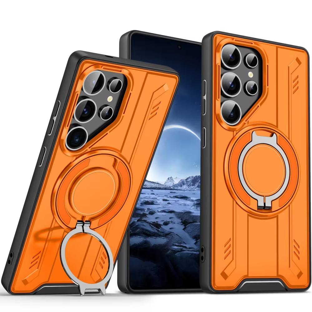 Military Armor Magnetic Ring Stand Phone Cover For Samsung S26 Ultra S25 S24 Plus S23 FE A56 A55 A17 Shockproof Protector Case
