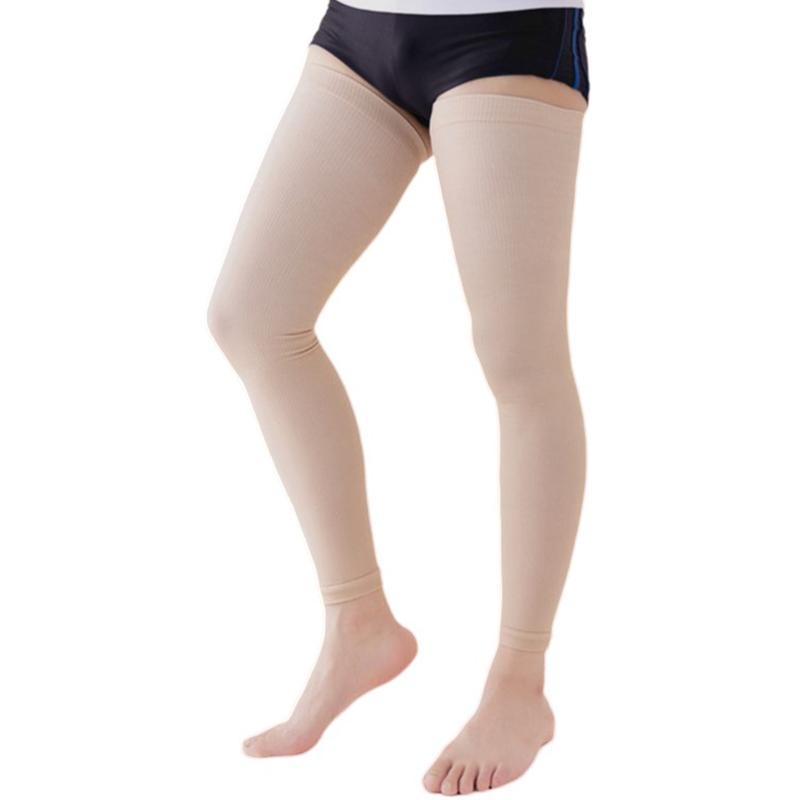 1 Pair Open Toe Knee-High Medical Compression Stockings Varicose Veins Stocking Unisex Compression Brace Wrap Shaping 18-21mm