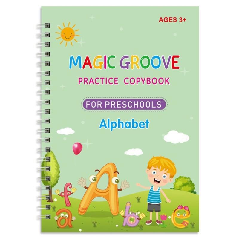 4Pcs Childrens Calligraphy Practice Workbook Magical Handwriting Practice Book For Kid Early Writing Skills Development