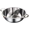 Zhi Shi Thickened 304 Stainless Steel Divided Hot Pot with Lid