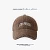 Korean Style Embroidered Letter Baseball Cap for Women with Thick Plush Baseball Cap Warmth and Cold To Show Their Face Adjustable Hat