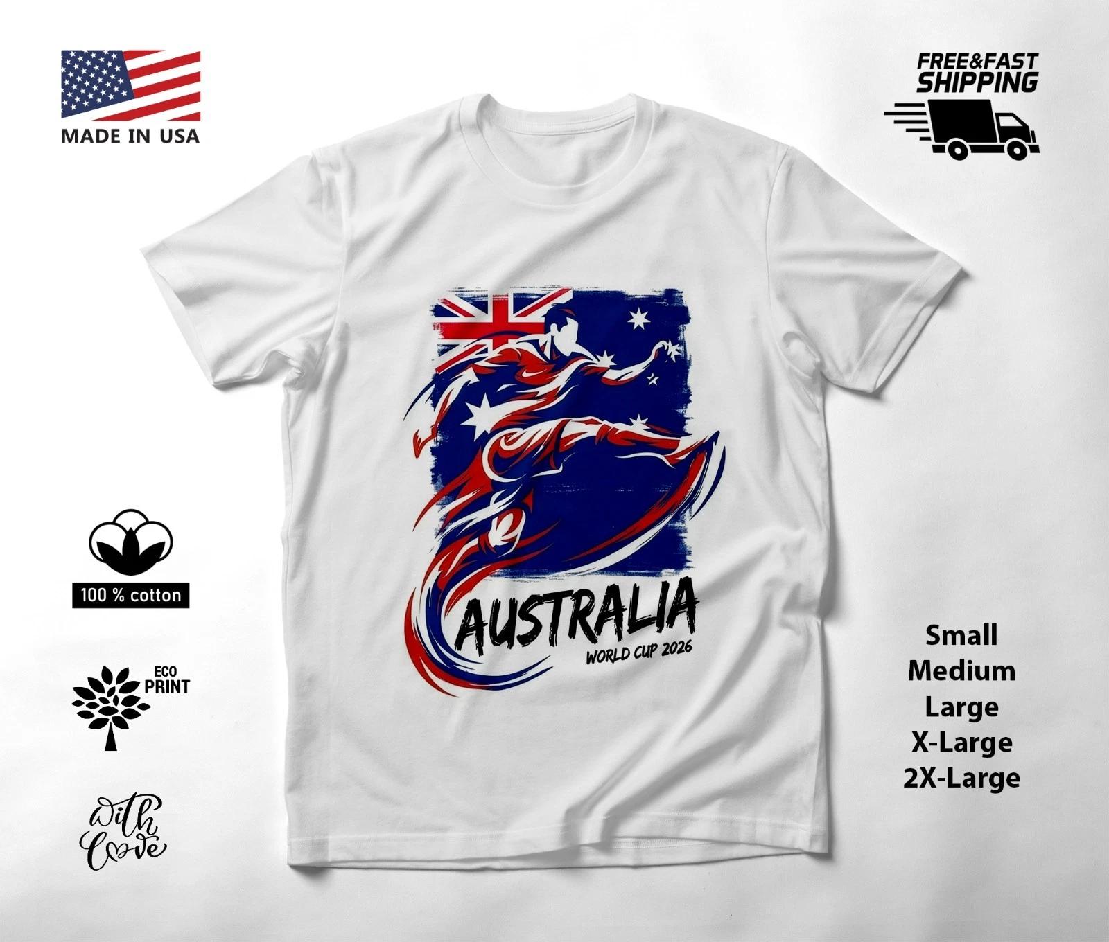 AUSTRALIA - NEW World Cup 2026 Football Soccer Fans T-Shirt Tee Shirt XXXL