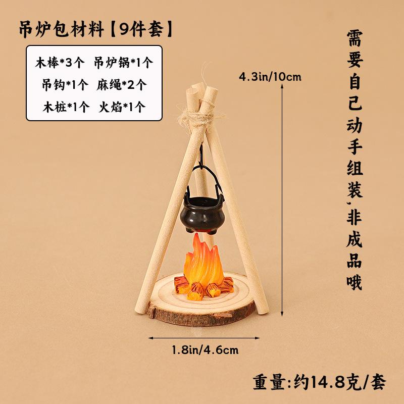 Doll House Simulation Mini Match Miniature Ceiling Furnace Model Ornaments Outdoor Scene Diy Handmade Decoration Accessories