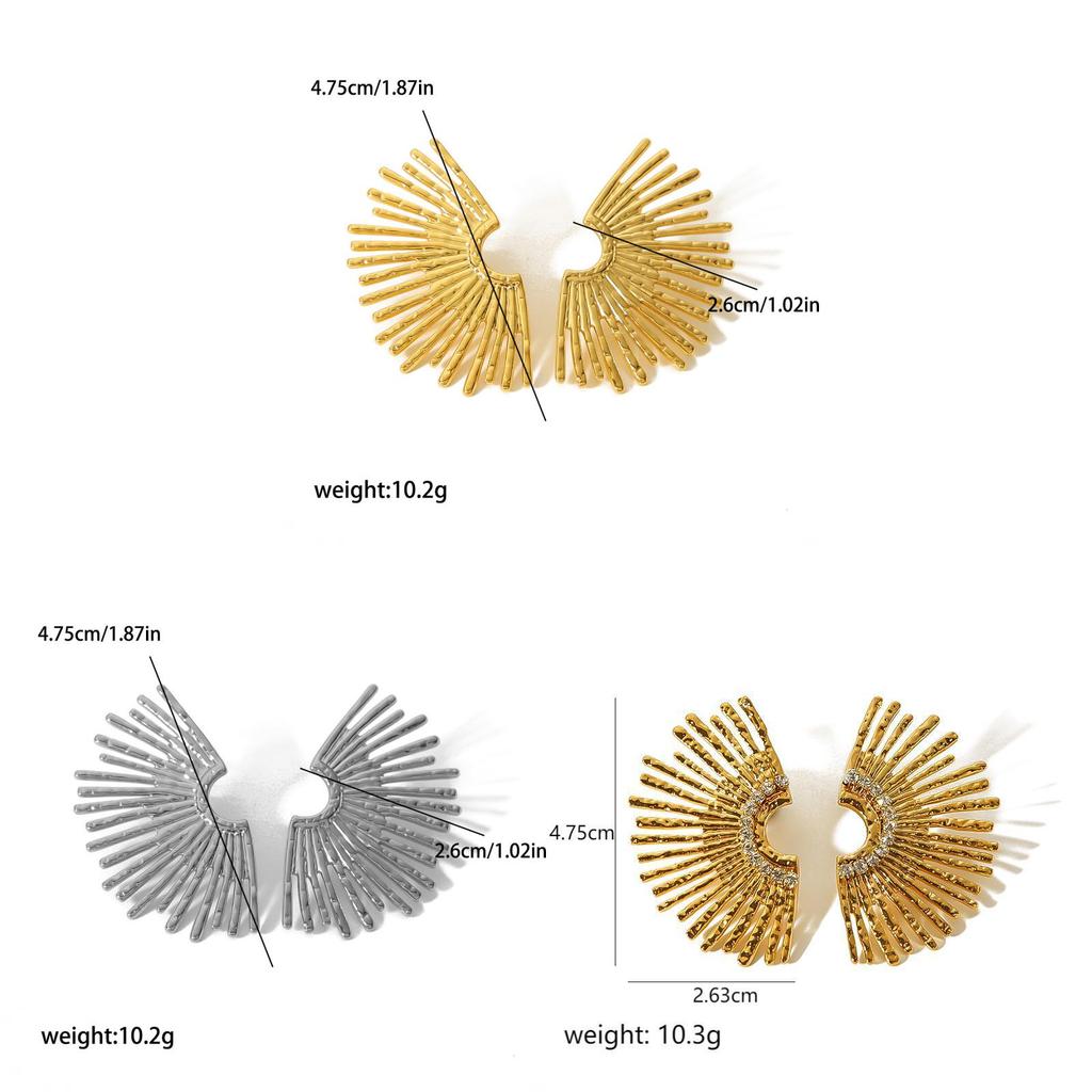 Geometrische Ohrringe für Damen mit Zirkonia