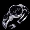 Xinhua Fashion Women Stainless Steel Bracelet Watch Bangle Lover Heart Shape Wristwatches Female Best Gift Clock Relogios
