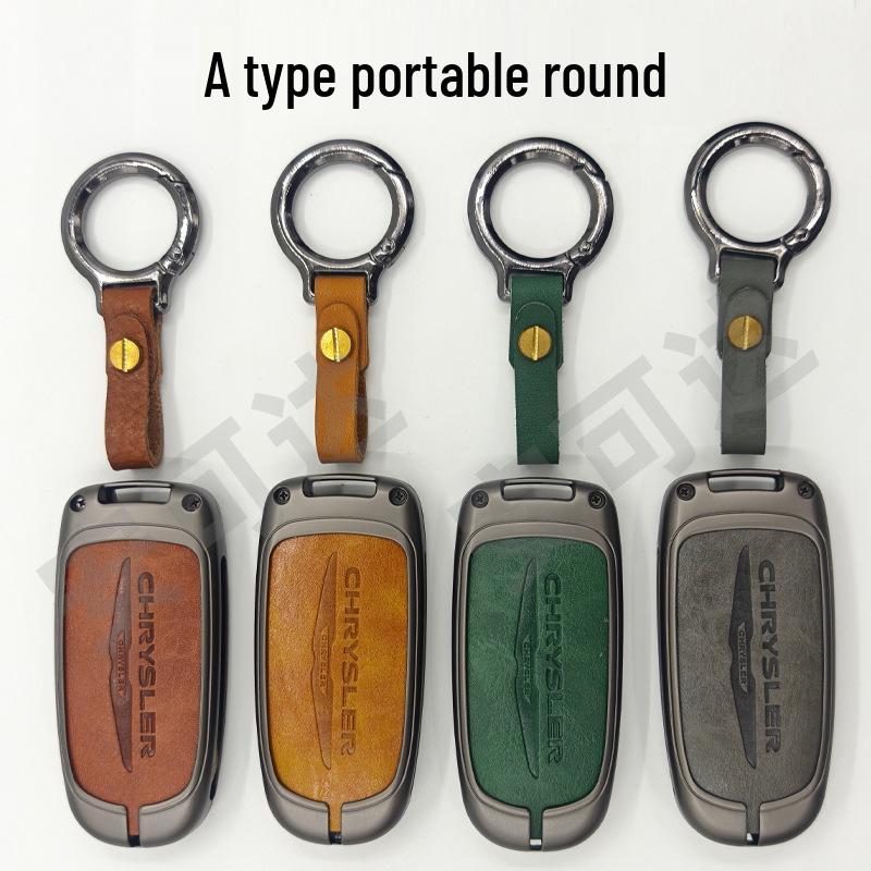Chrysler 300C Genuine Leather Key Case for 2012-2016 Models, Sebring, Grand Voyager