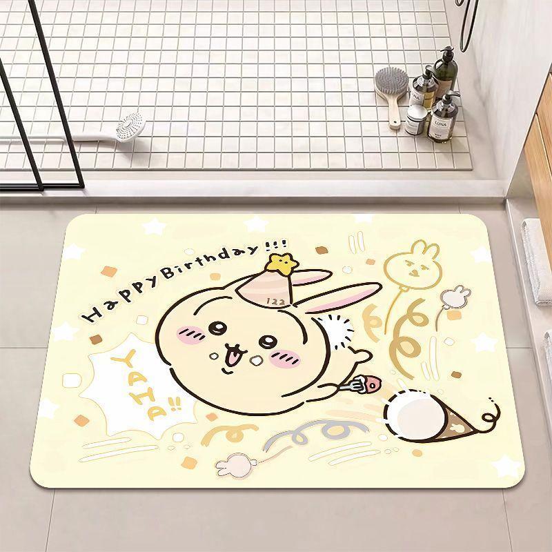 Jiyikawa toilet floor mat diatom mud bathroom foot mat toilet door non-slip quick-drying dirt-resistant carpet