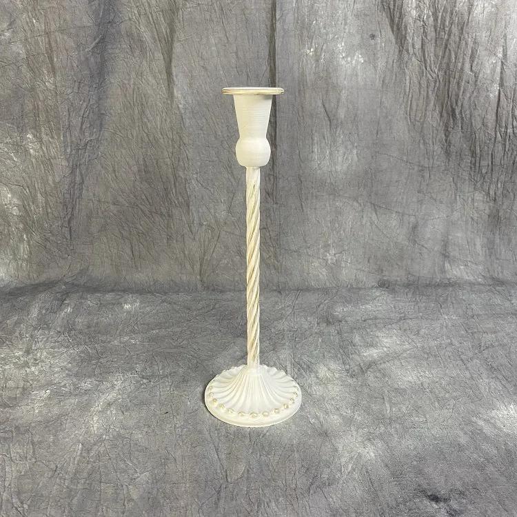 Enkel metall ljusstake Romantiska bröllopsdekorationer Järnkonst Ljusstakar Vardagsrum Ljusmiddagsdekoration