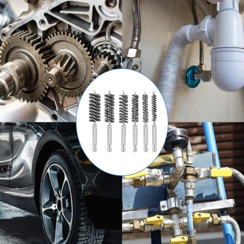 Wire Brush, Brass Brush, Hexagonal Shaft Twisted Brush, Drill Brush, Brush-Shaped, Polishing Tool, Rust Remover, Polishing Brush for Electric Drills,