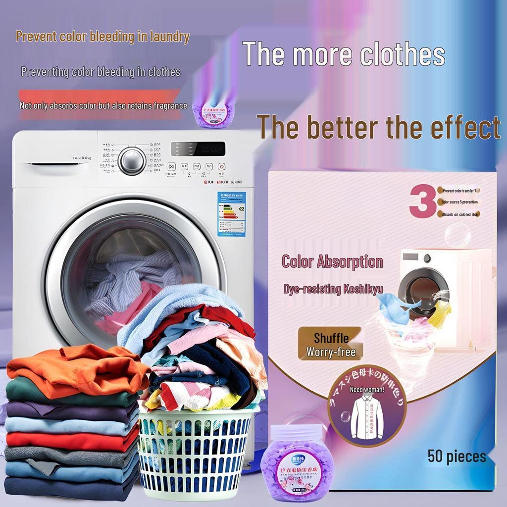Color Absorbing Anti-Bleed Laundry Sheets for Washing Machines (Non-Dyeing)