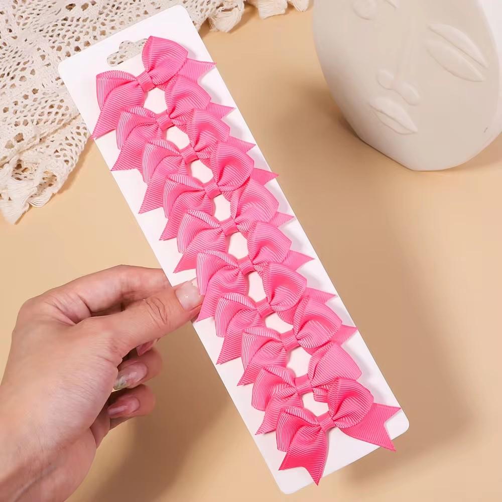 10 Stück/Los Kinder Einfarbiges Band Baby Schleifen Haarspangen für Babymädchen Handgemachte Schleife Haarnadel MiNi Haarspangen Haarschmuck