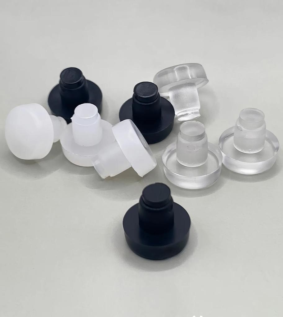50Pcs M5 M6 Glass Top Table Furniture Embedded Bumper with Stem Rubber Screw Hole Plug Anti Slip Foot Pads Cabinet Door Grippers