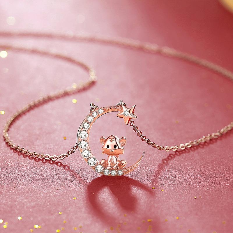 Chinese Twelve Zodiac Signs Pendant Necklace For Women Fashion Chinese Style Clavicle Chain