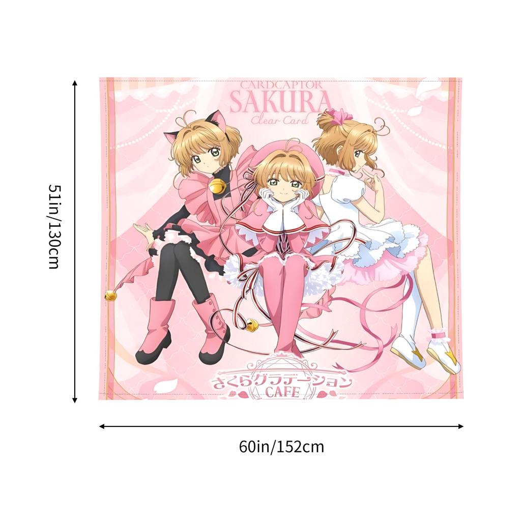 Anime Cardcaptor Sakura cutecore Tapestry Bedroom Decoration Wall Hanging Blanket Tapestry Cool Stuff For Room