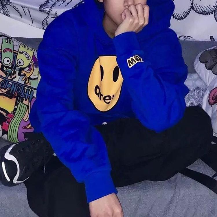 Drew House Smiley Collection Sweatshirt Unisex Blue DR0185