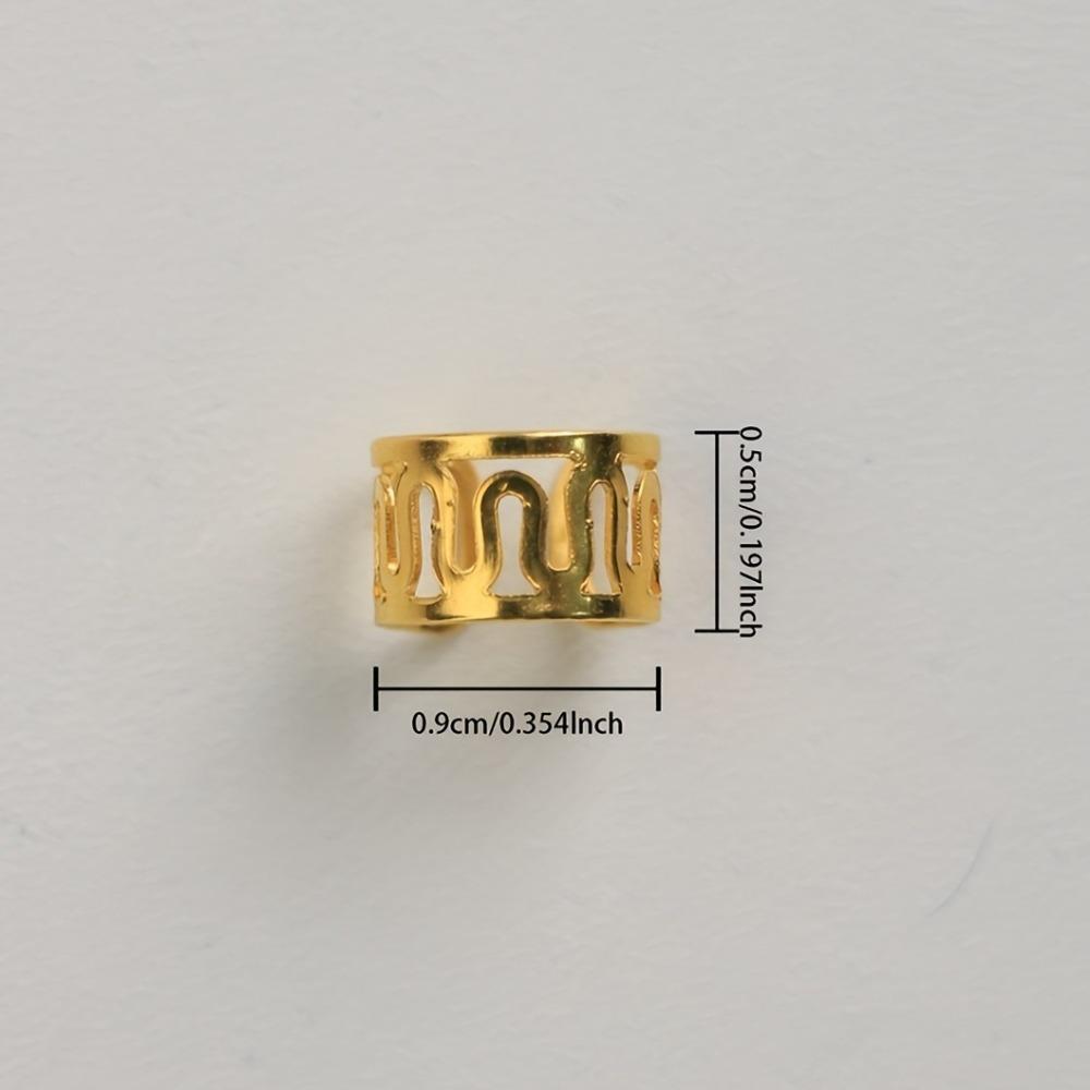 40pcs Metal Cuff Clips Hollow Out Hair Ring Hair Braiding Hair Braid Tubes Dreadlocks Beads Men