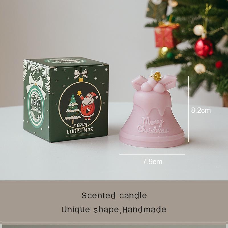 Christmas scented candles handmade bells modeling wax candles Christmas souvenir fragrance
