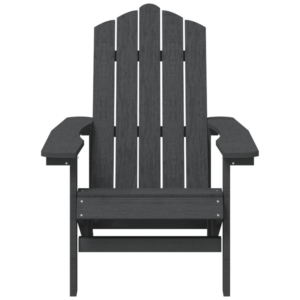 Vidaxl Adirondack Garden Chair, Hdpe, Anthracite