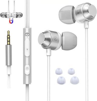 Kablolu Kulaklık 3.5mm Mikrofonlu Gümüş