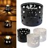 Handicraft Perforated Iron Candlestick Romantic Hollow Candle Stand  Restaurant